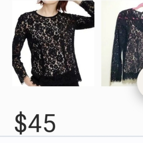 J CREW olive green lace top with built in cami size 2 - Picture 6 of 14